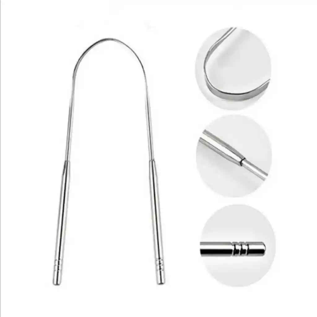 Raspador Limpiador de lengua Metalico