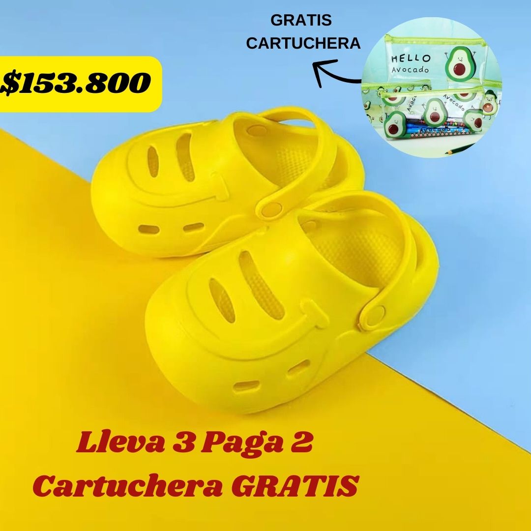 Chancla Crocs Paga 2 lleva 3 (Gratis cartuchera) $153.800