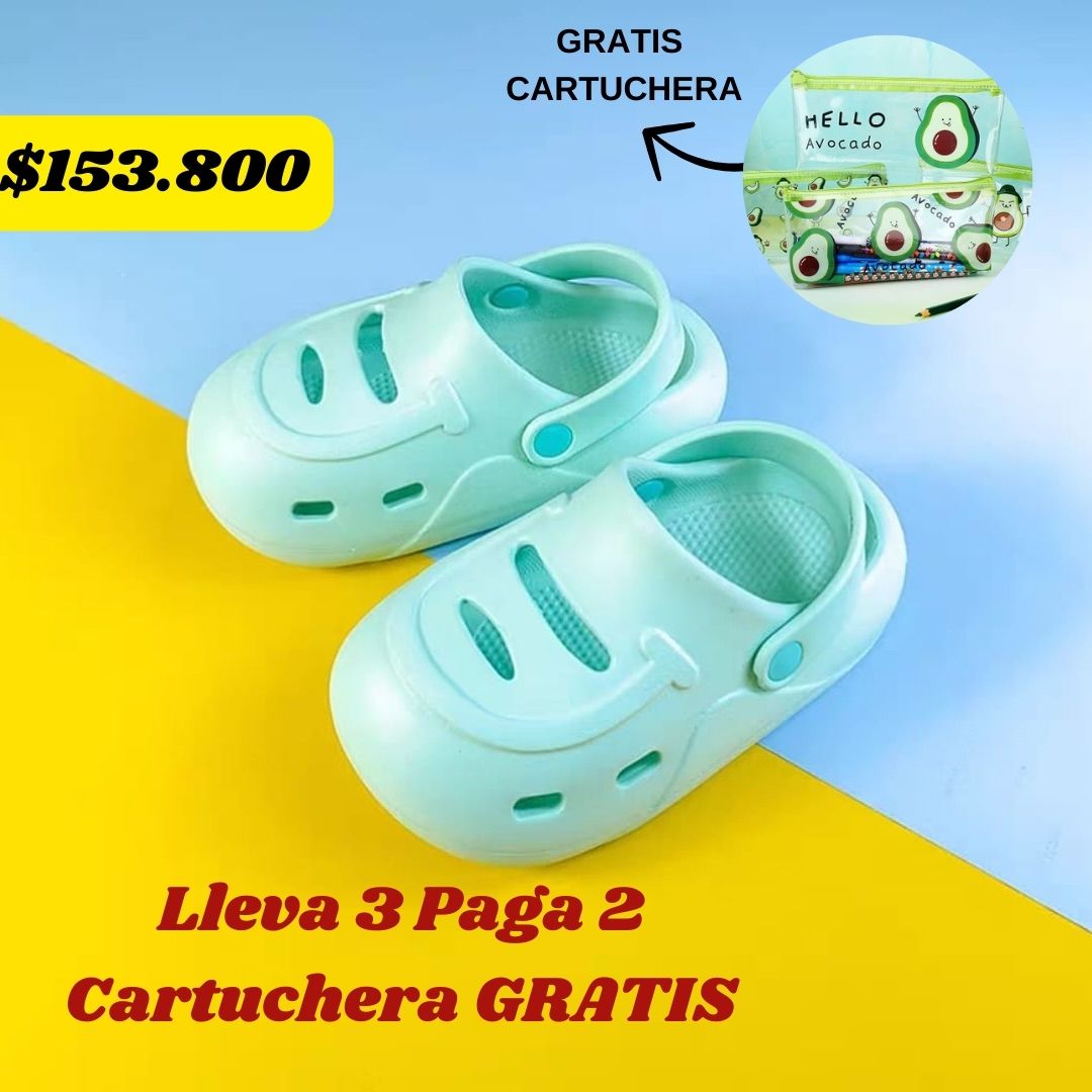 Chancla Crocs Paga 2 lleva 3 (Gratis cartuchera) $153.800