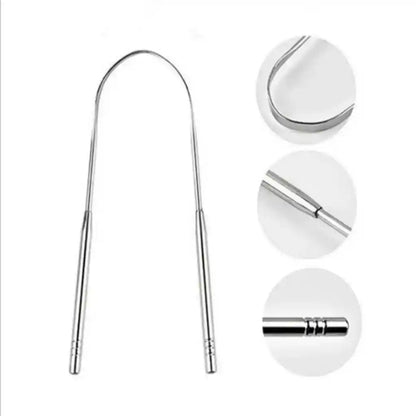 Raspador Limpiador de lengua Metalico