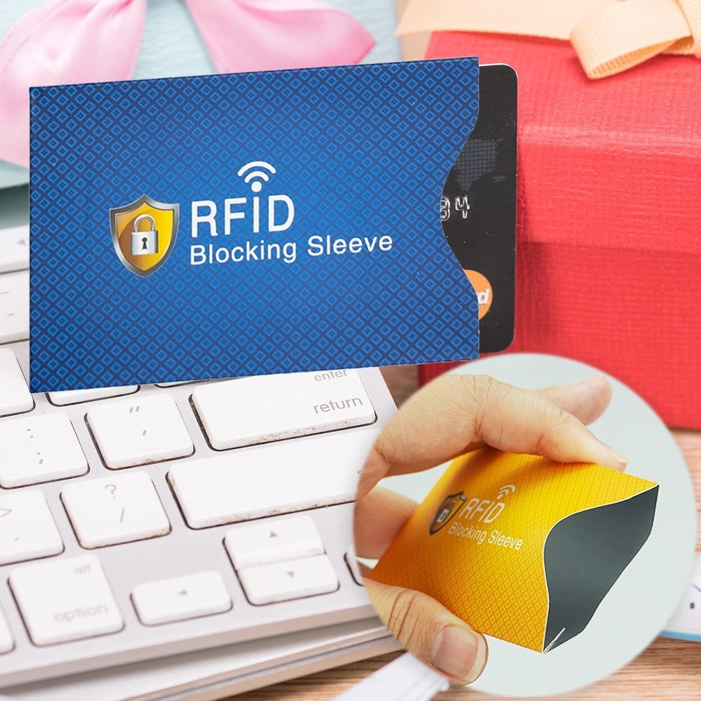 RFID Blocking x 8 Fundas- Tarjetero anti robo datos