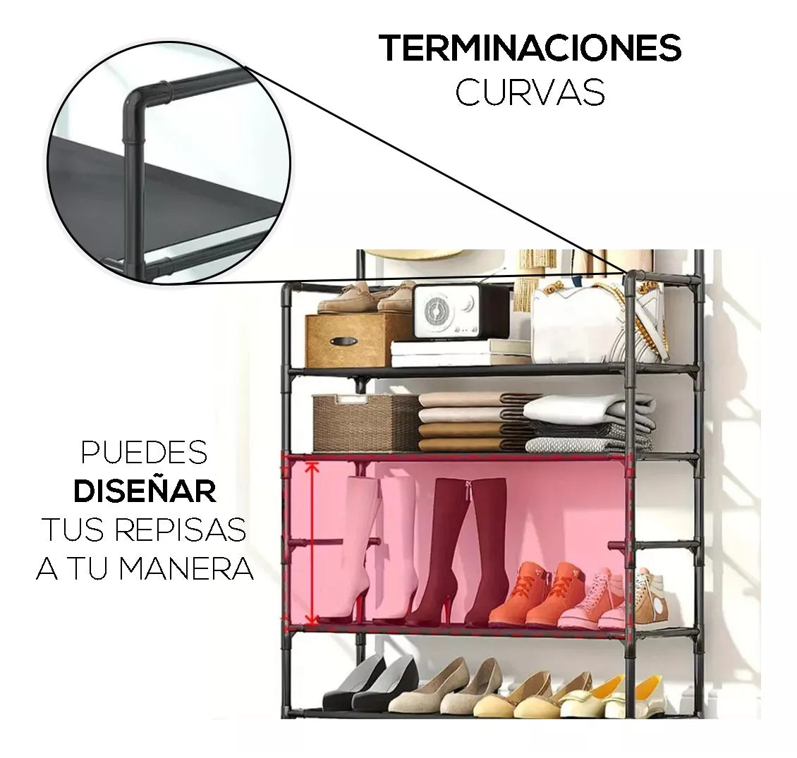 Zapatero Perchero Organizador 5 Niveles