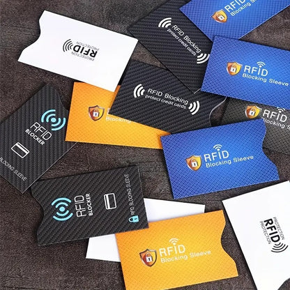 RFID Blocking x 8 Fundas- Tarjetero anti robo datos