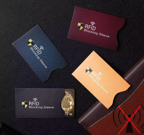 RFID Blocking x 8 Fundas- Tarjetero anti robo datos
