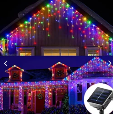 Cascada de Luz con Panel Solar 3MTS