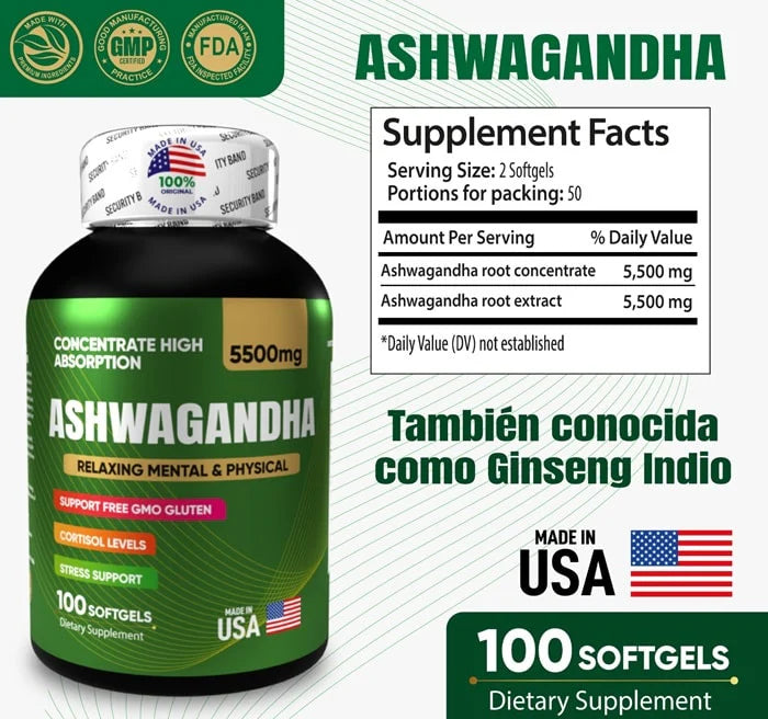 ASHWAGANDHA X 100 SOFTGELS