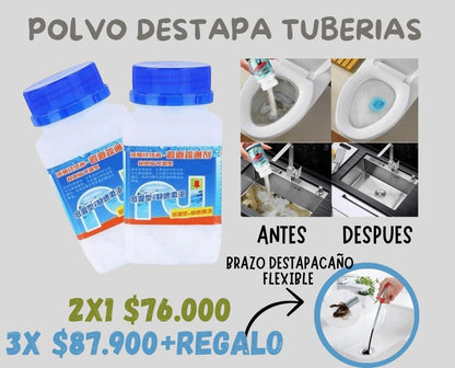 Polvo Destapa  Tuberías