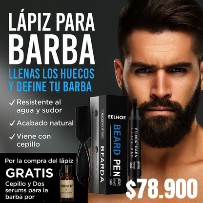 Beard Pen - Lleva gratis cepillo + 2 serum crecepelo