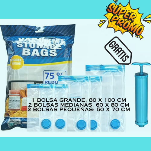 Bolsas Al Vacío De Almacenamento + Bomba