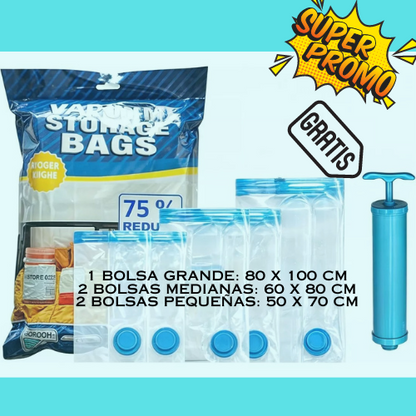 Bolsas Al Vacío De Almacenamento + Bomba